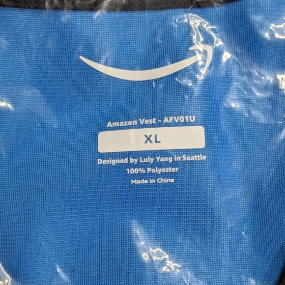 Amazon flex reflective safety vest employee Zip up XL pockets new sealed - Picture 5 of 6